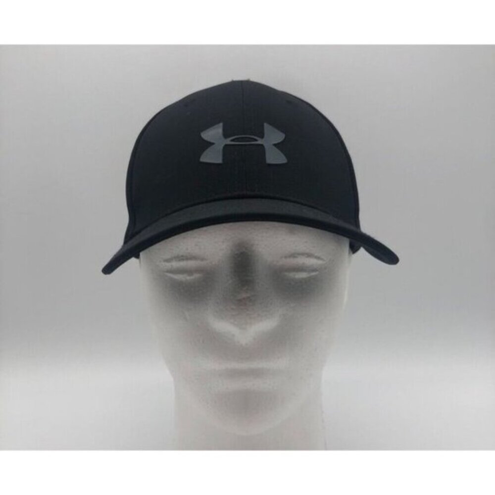 Under Armour Baseball Cap Black Adjustable Strapback Gel Logo Youth One Size
